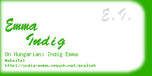 emma indig business card